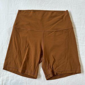 Lululemon Align High-Rise Short 6" in Copper Brown